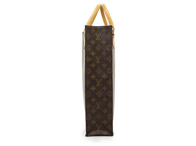 Louis Vuitton Monogram Sac Plat Marrom Lona e Couro - vista 4