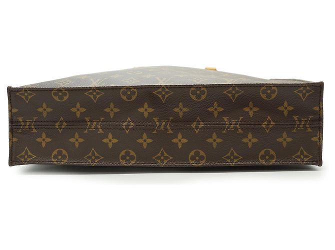Louis Vuitton Monogram Sac Plat Marrom Lona e Couro - vista 5