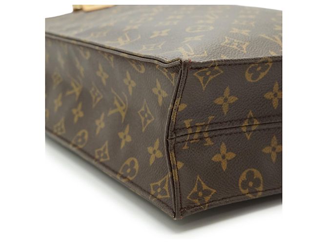 Louis Vuitton Monogram Sac Plat Marrom Lona e Couro - vista 6