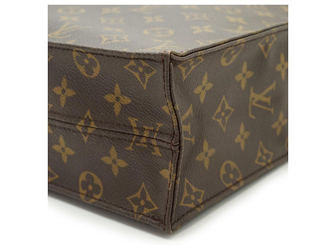 Louis Vuitton Monogram Sac Plat Marrom Lona e Couro - vista 7