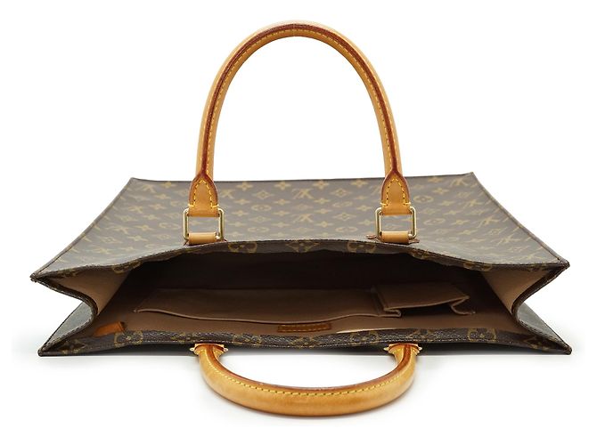 Louis Vuitton Monogram Sac Plat Marrom Lona e Couro - vista 8