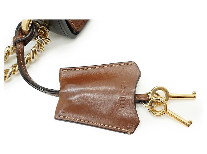 Gucci GG Supreme Coated Canvas Padlock Small Chain Schultertasche - Ansicht 11