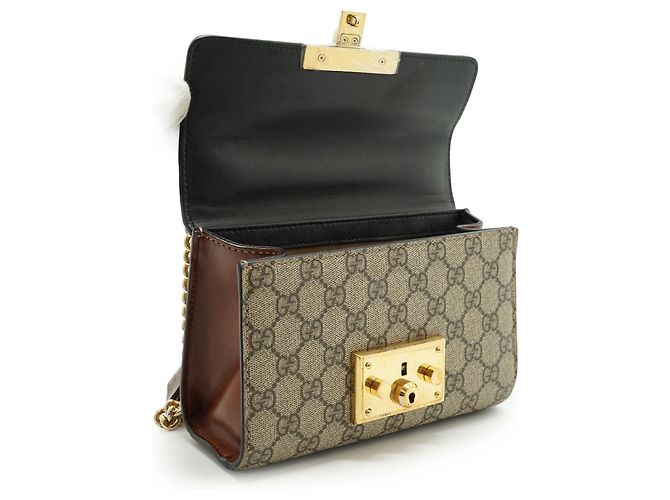 Gucci GG Supreme Coated Canvas Padlock Small Chain Schultertasche - Ansicht 12