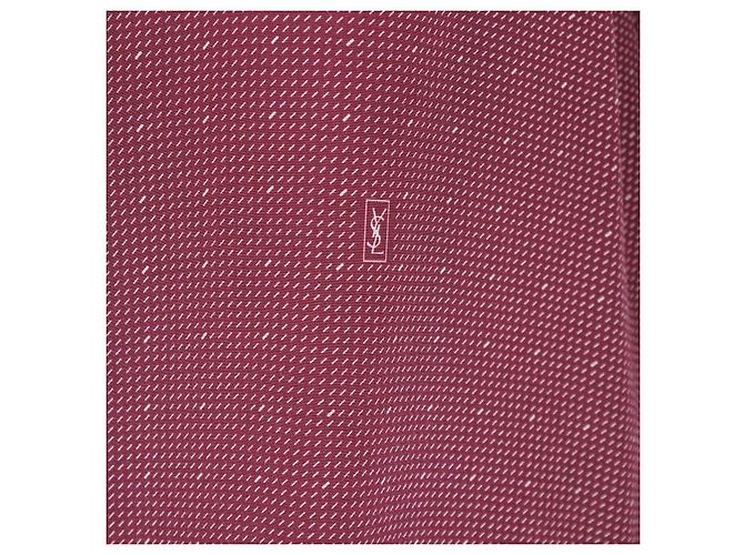 Autre Marque Camicia a maniche lunghe Cassandre in seta bordeaux Saint Laurent - vista 5