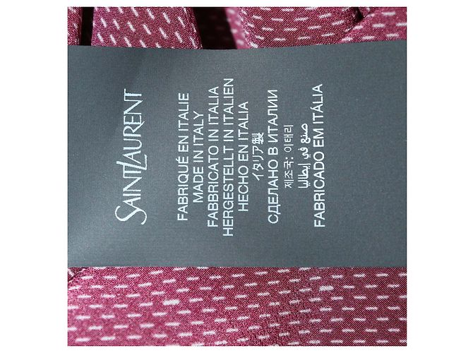 Autre Marque Camicia a maniche lunghe Cassandre in seta bordeaux Saint Laurent - vista 7