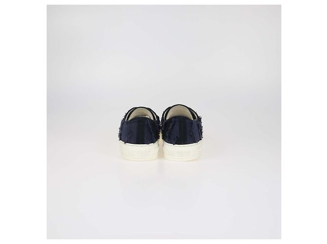Sneakers Christian Dior Walk 'n' Dior in tela blu navy - vista 5