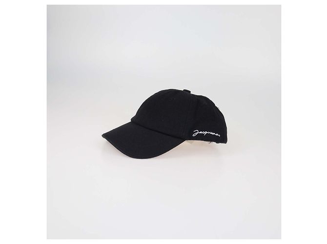 Jacquemus Black Canvas Classic Baseball Cap - view 2