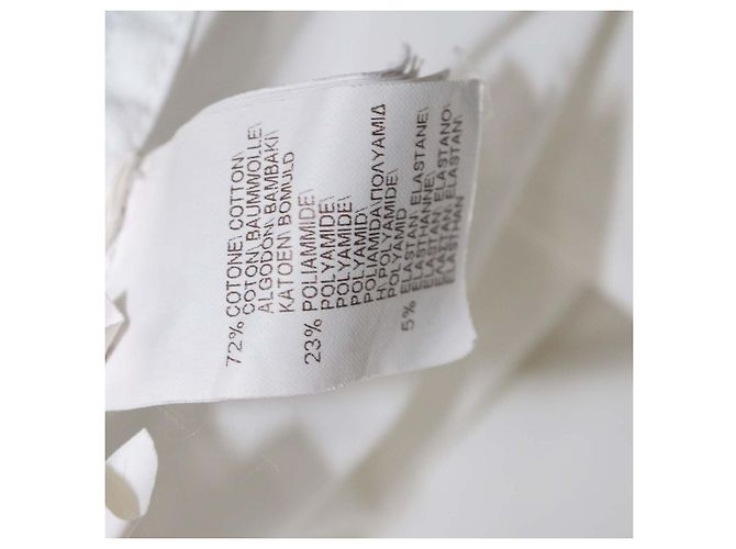 Camisa de manga larga de popelín de algodón mezcla blanco Brunello Cucinelli - vista 6