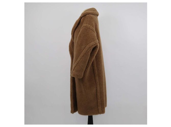 Abrigo Icon Teddy Bear Max Mara de pelo de camello marrón - vista 2