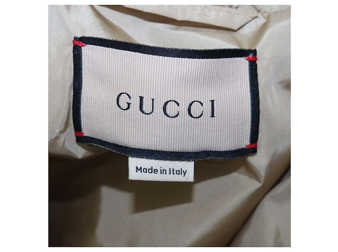 Giacca Gucci Centrum stampata in nylon GG beige - vista 5