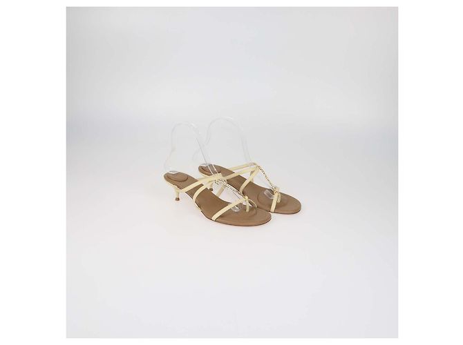 Jacquemus Cream Leather Les Sandales Pralu Basses Sandals - vista 2