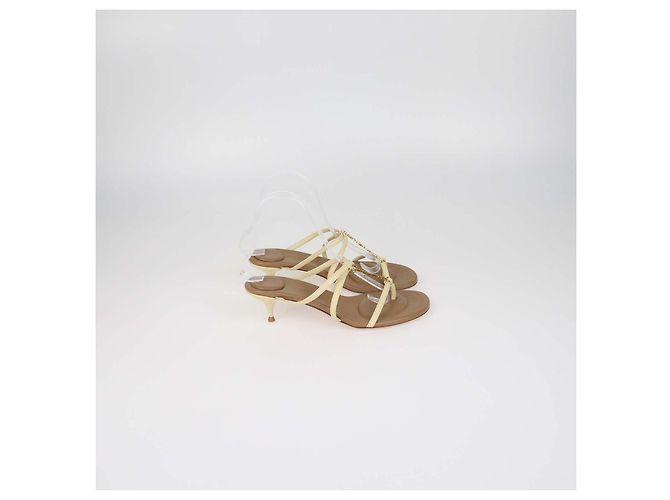 Jacquemus Cream Leather Les Sandales Pralu Basses Sandals - vista 3