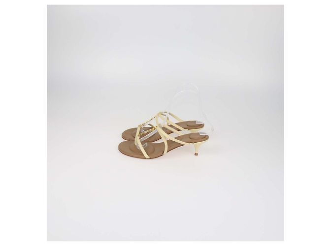 Jacquemus Cream Leather Les Sandales Pralu Basses Sandals - vista 4