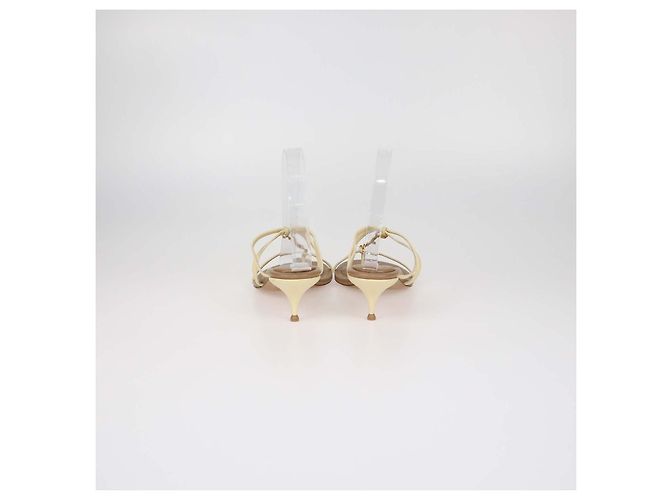 Jacquemus Cream Leather Les Sandales Pralu Basses Sandals - vista 5