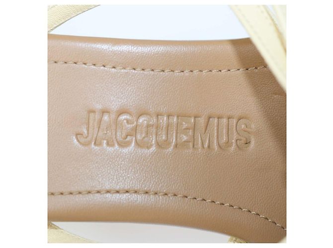 Jacquemus Cream Leather Les Sandales Pralu Basses Sandals - vista 6