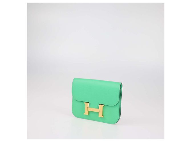 Hermès Portafoglio Constance Slim Hermes in pelle Evercolor Vert Comics - vista 2