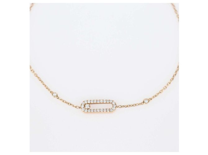 Pulseira Messika Move Uno Pave em ouro rosa 18K e diamantes - vista 2