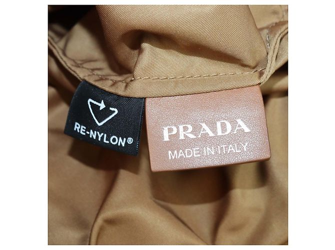 Prada Beige,Camel Macrame Cotton and Leather Medium Noue Bag - view 5