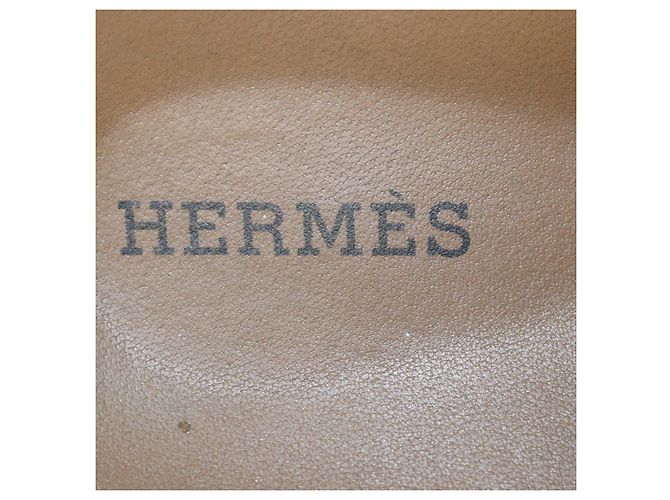 Hermès Sandales Empire en cuir Gold Hermes - vue 6