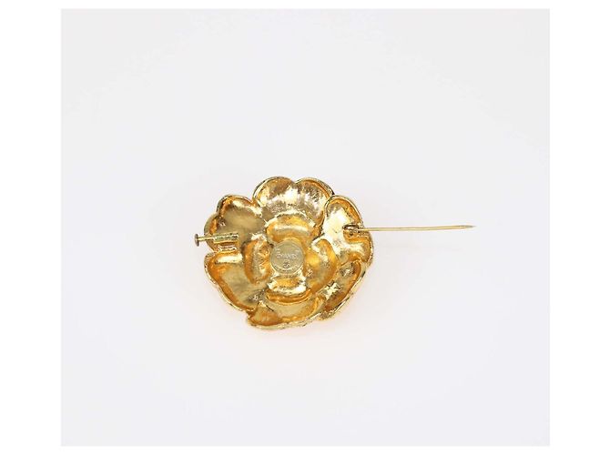 Spilla Camelia Chanel tono oro - vista 3