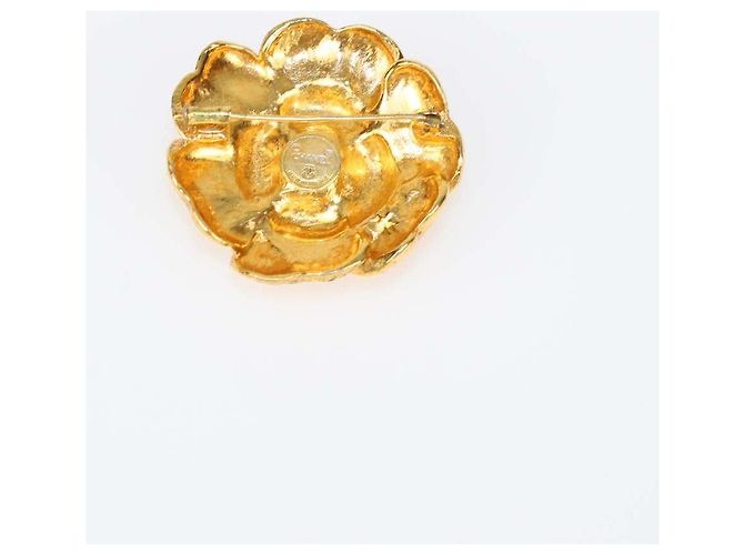 Spilla Camelia Chanel tono oro - vista 4
