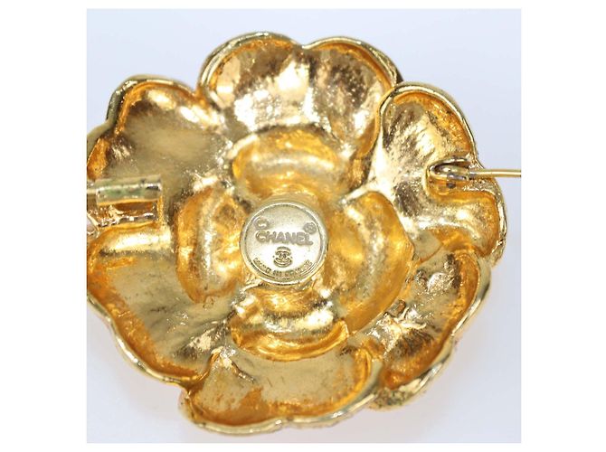 Spilla Camelia Chanel tono oro - vista 5