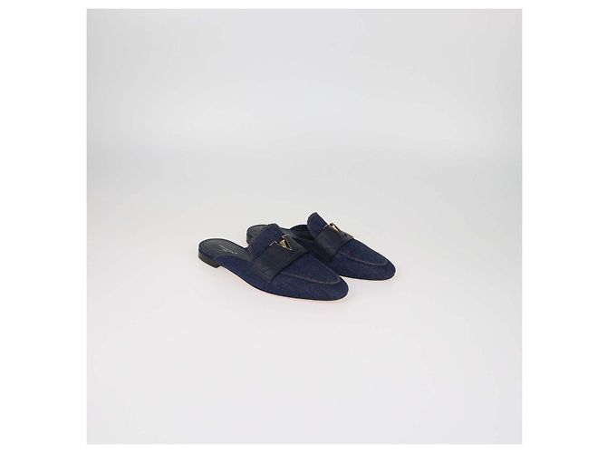 Mules aperte LV Mare in denim blu scuro Louis Vuitton - vista 2