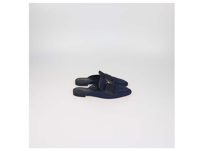 Mules aperte LV Mare in denim blu scuro Louis Vuitton - vista 3