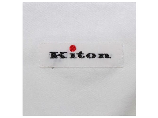 T-shirt in cotone bianco girocollo Kiton - vista 6