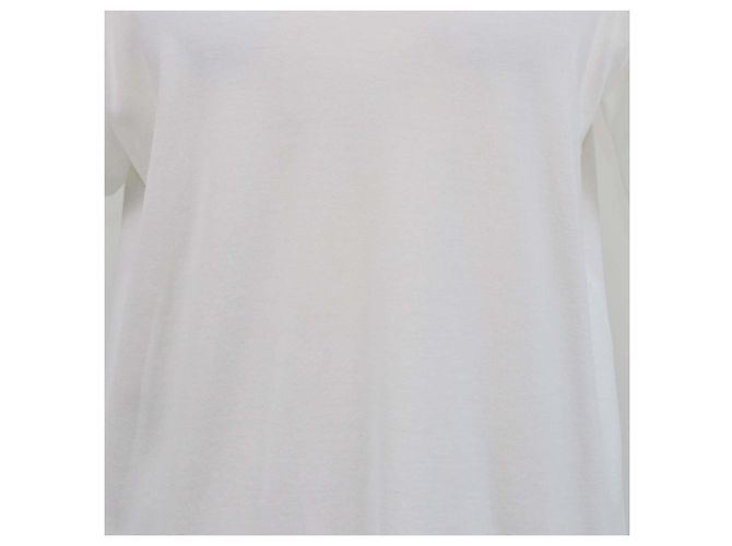 T-shirt in cotone bianca con scollo a V Dolce & Gabbana - vista 4