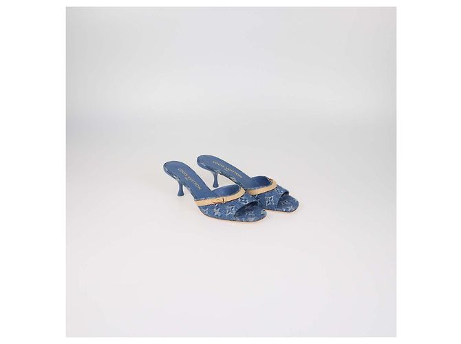 Mules Louis Vuitton Blue Monogram Denim 6AM - vista 2
