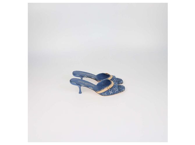 Mules Louis Vuitton Blue Monogram Denim 6AM - vista 3