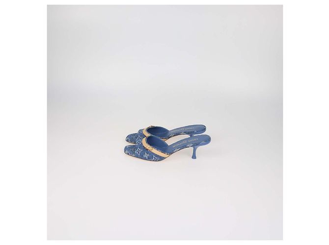 Mules Louis Vuitton Blue Monogram Denim 6AM - vista 4