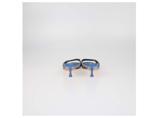 Mules Louis Vuitton Blue Monogram Denim 6AM - vista 5