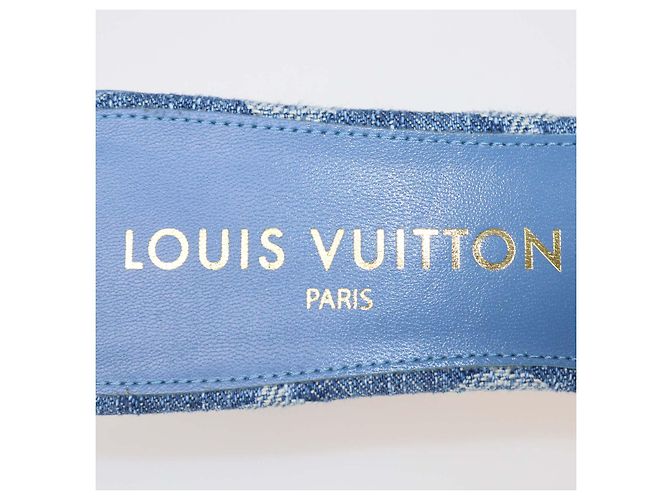 Mules Louis Vuitton Blue Monogram Denim 6AM - vista 6