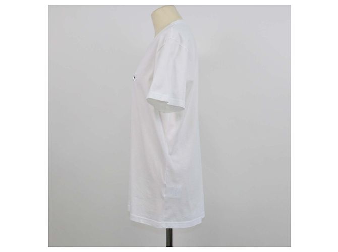 T-shirt girocollo in cotone bianco con logo stampato Givenchy - vista 2