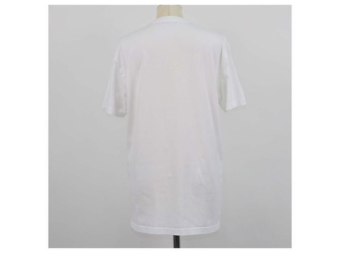T-shirt girocollo in cotone bianco con logo stampato Givenchy - vista 3