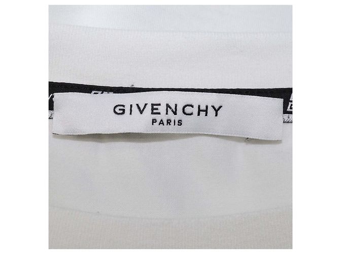 T-shirt girocollo in cotone bianco con logo stampato Givenchy - vista 5