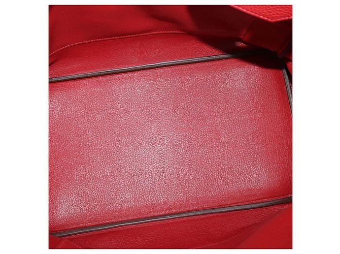 Hermès Borsa Birkin 35 Hermes in pelle Togo Vermillon con hardware dorato - vista 6