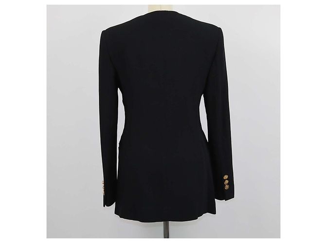 Blazer Versace Black Blend Acetate Keyhole - vista 3