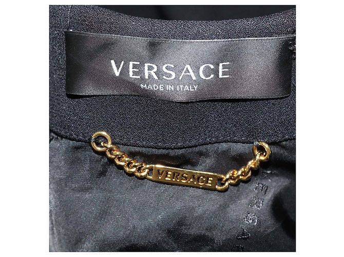 Blazer Versace Black Blend Acetate Keyhole - vista 5
