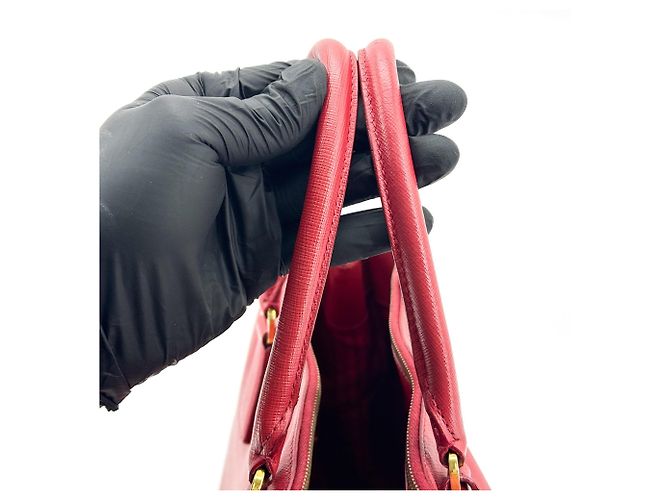 Prada Double Zip Lux Vernice Saffiano Leather Medium - vue 7