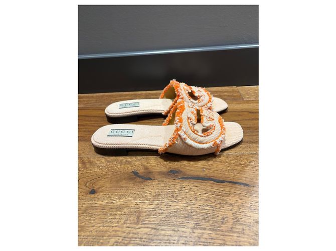 Ciabatte Gucci GG Marmont in cotone - vista 2