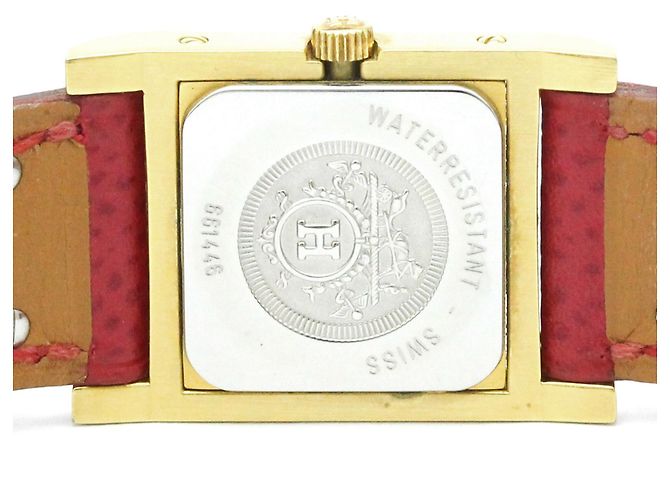 Hermès Hermes Medor Quartz Plated Metal and Leather 23 - vista 5