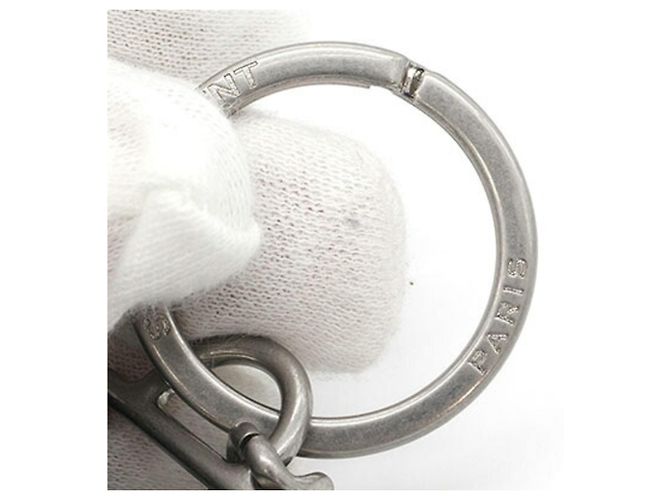Autre Marque Saint Laurent Black Leather Keyring - view 6