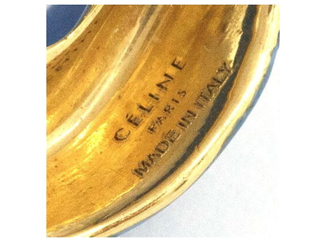 Céline Pendientes de botón Celine para mujer en azul y dorado - vista 4