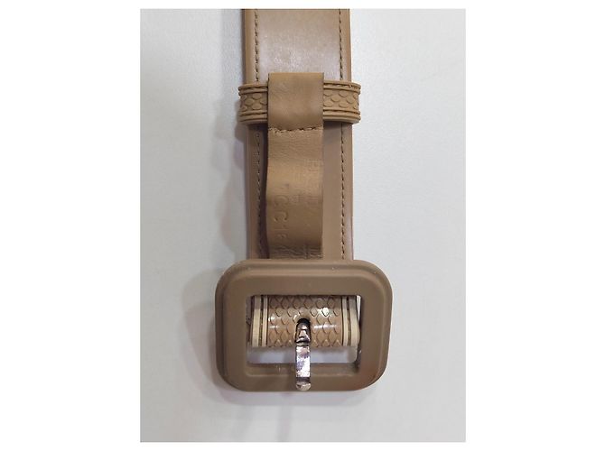 Ceinture Prada en cuir et caoutchouc à logo rayé - vue 8
