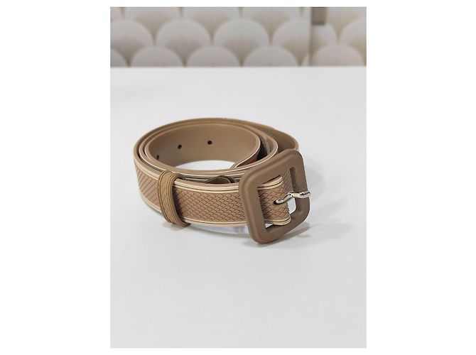 Ceinture Prada en cuir et caoutchouc à logo rayé - vue 9