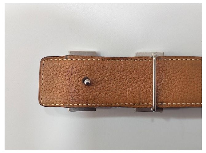 Hermès H Gürtel Reversibel Leder Schwarz/Braun - Ansicht 6