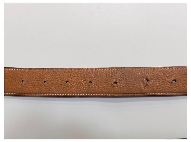 Hermès H Gürtel Reversibel Leder Schwarz/Braun - Ansicht 7